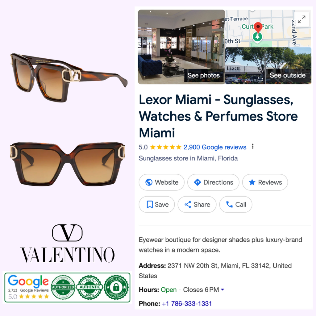 Valentino I VLS-107B-55 Woman Sunglasses – Lexor Miami Valentino I VLS-107B-55 Woman Sunglasses – Lexor Miami