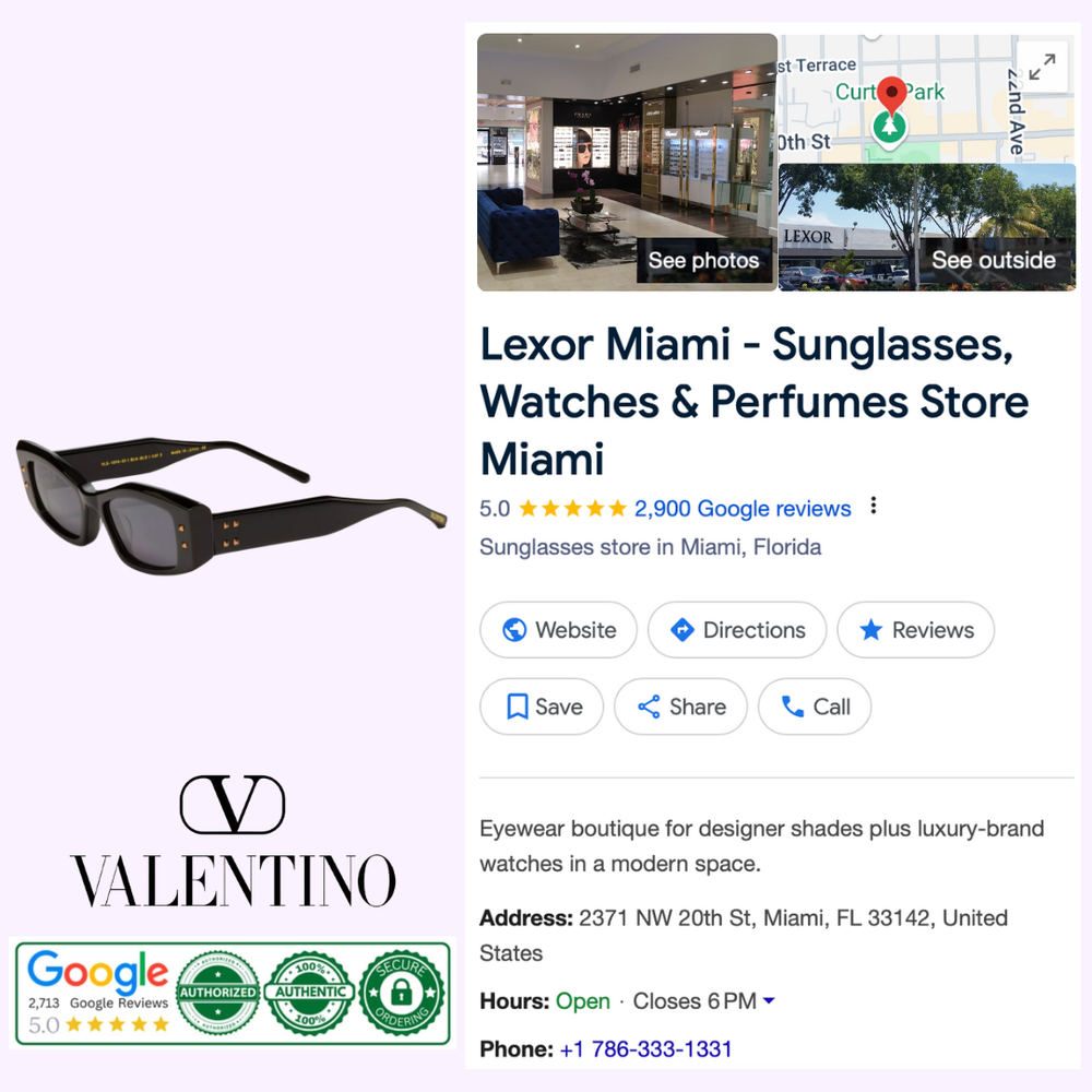 Valentino IV VLS-109A-52 Woman Sunglasses – Lexor Miami