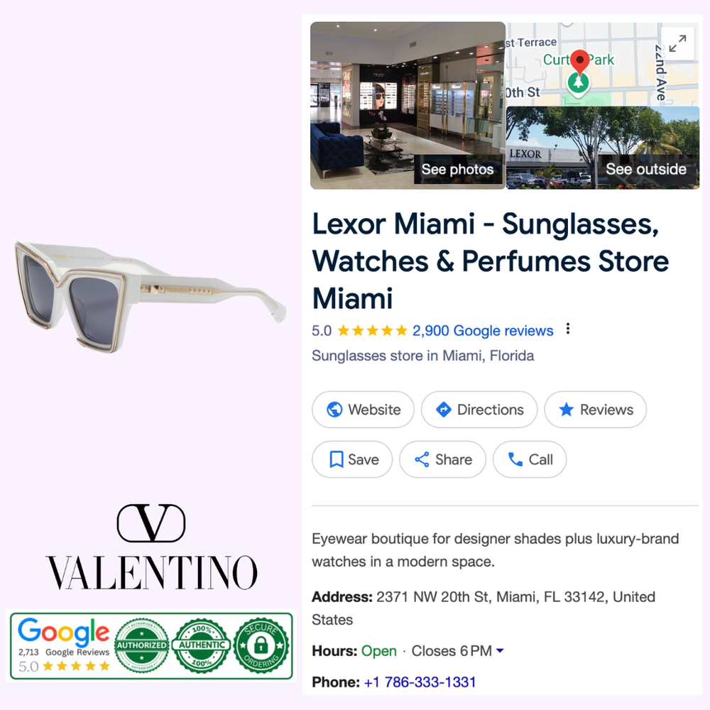 Valentino V-GRACE VLS-126C-54 Unisex Sunglasses – Lexor Miami display picture 2