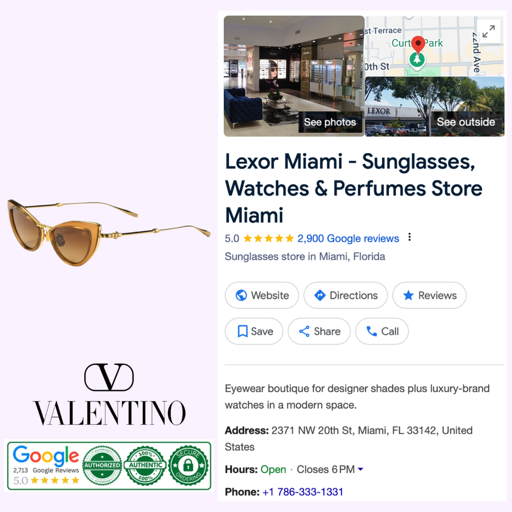 Valentino VIII VLS-102B-50 Women Sunglasses – Lexor Miami