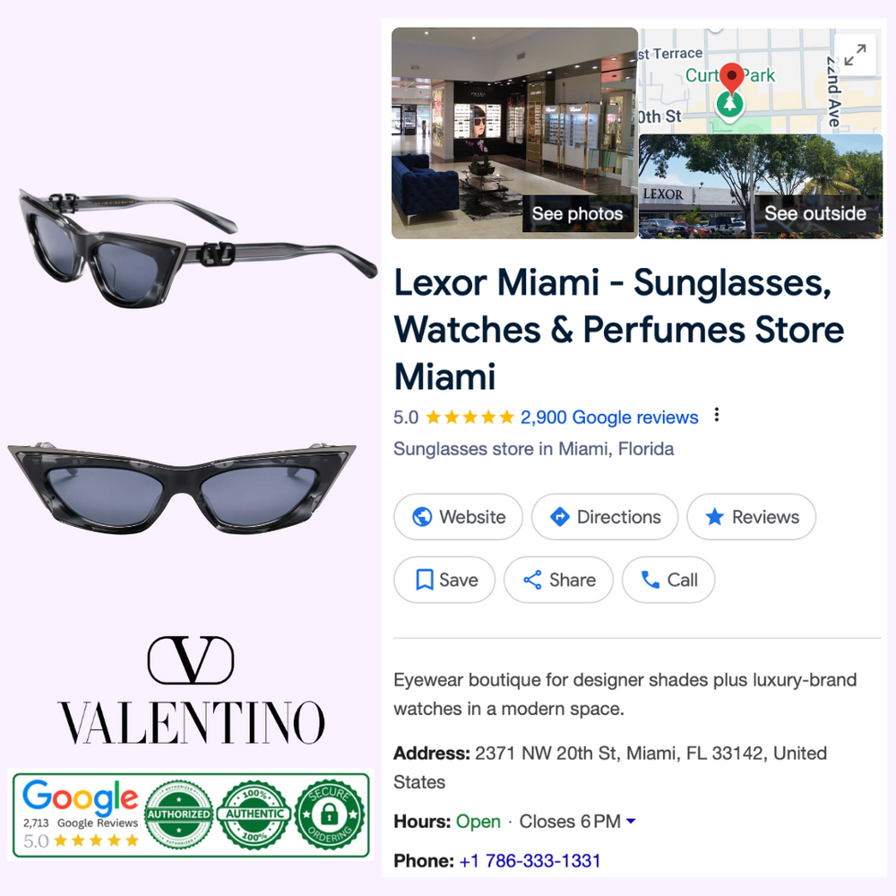Valentino VLS-113B-55 V-GOLDCUT-I Woman Sunglasses – Lexor Miami