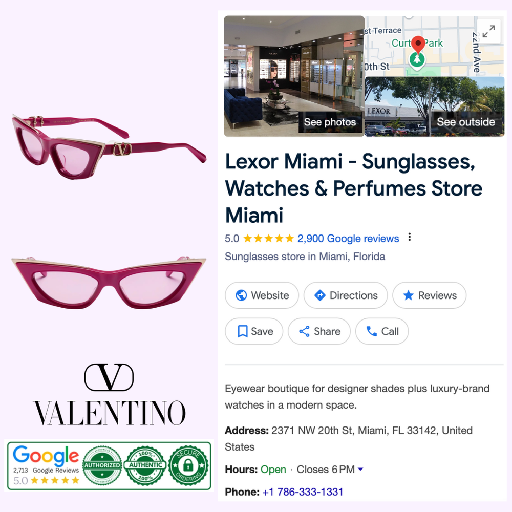 Valentino VLS-113C-55 V-GOLDCUT-I Woman Sunglasses – Lexor Miami