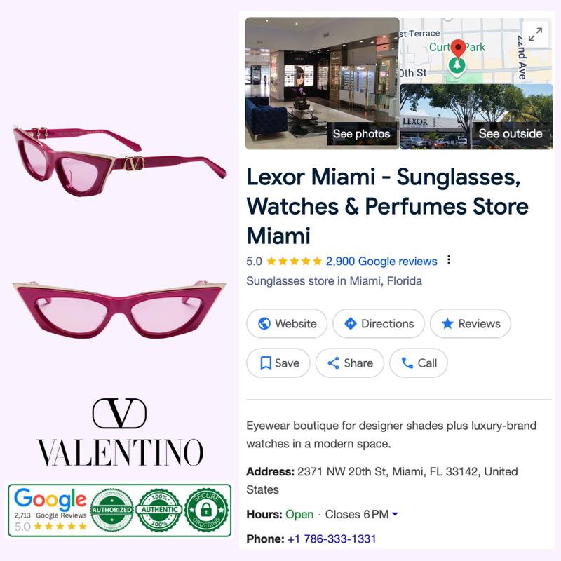 Valentino VLS-113C-55 V-GOLDCUT-I Óculos de Sol Femininos