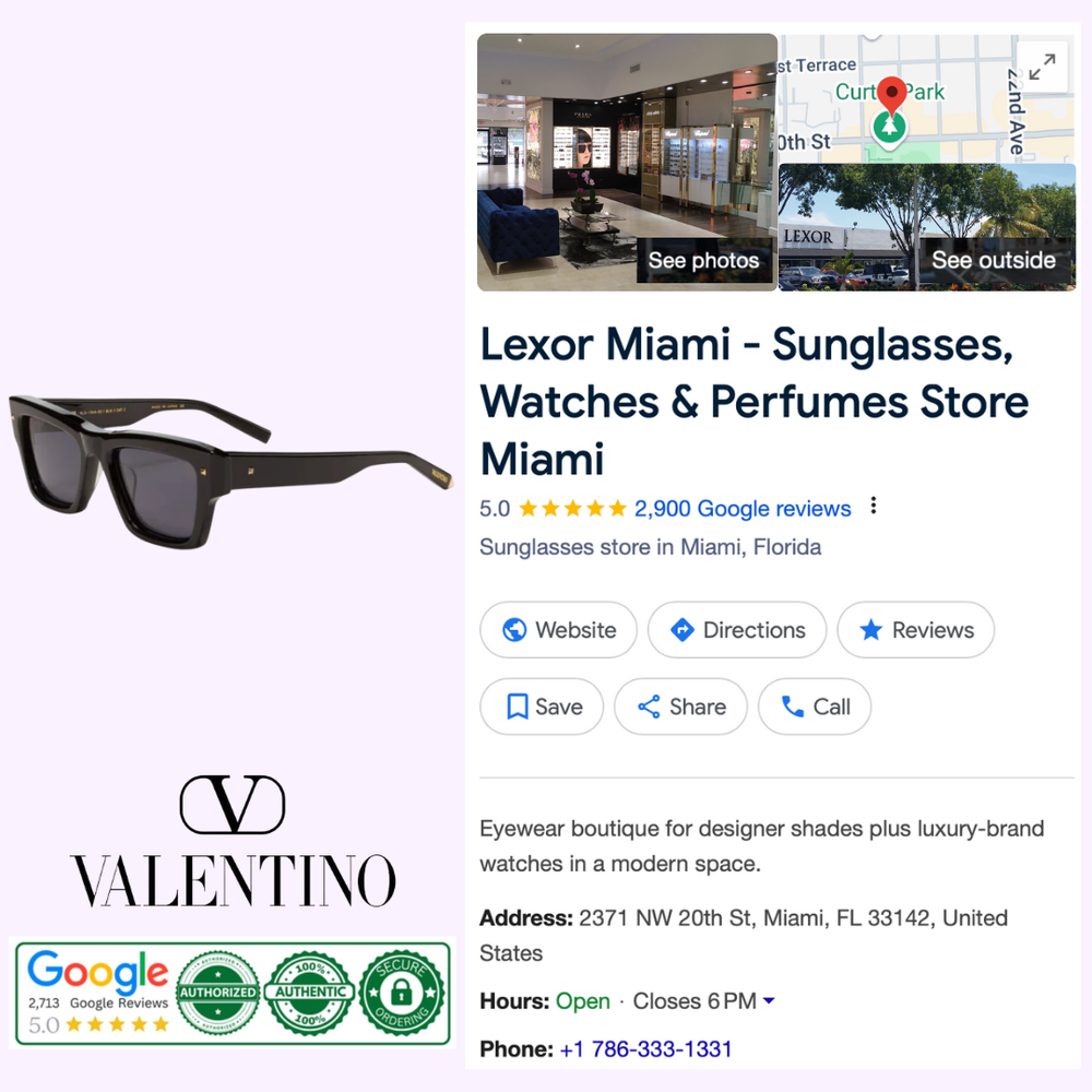 Valentino XXII VLS-106A-53 Black Women Sunglasses – Lexor Miami