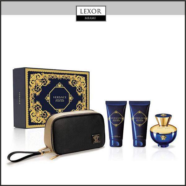 VERSACE DYLAN BLUE 3.4 EDP L+3.4 SG+3.4 BL+PURSE (HB SET)