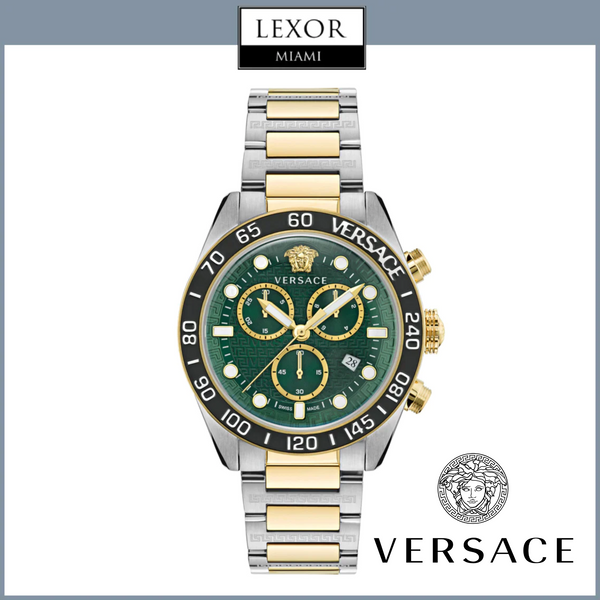 Versace VE6K00423 Greca Dome Chrono Pulseira Relógio Masculino