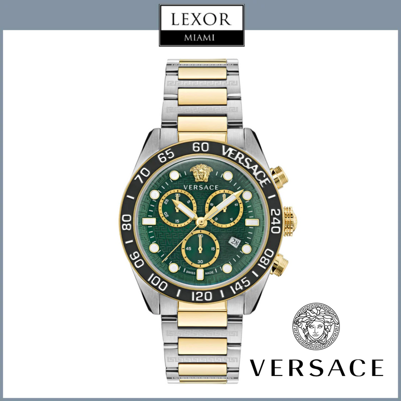 Versace VE6K00423 Greca Dome Chrono Pulseira Relógio Masculino