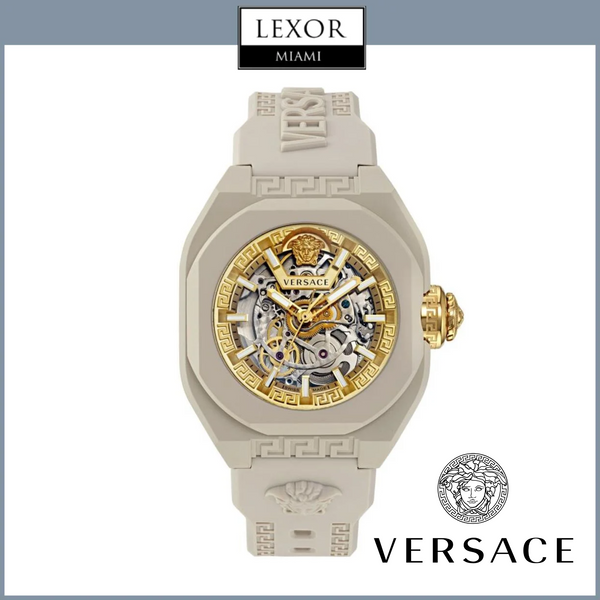 Versace VE7L00223 V-Legend Skeleton Beige Automatic Watch Unisex Watches