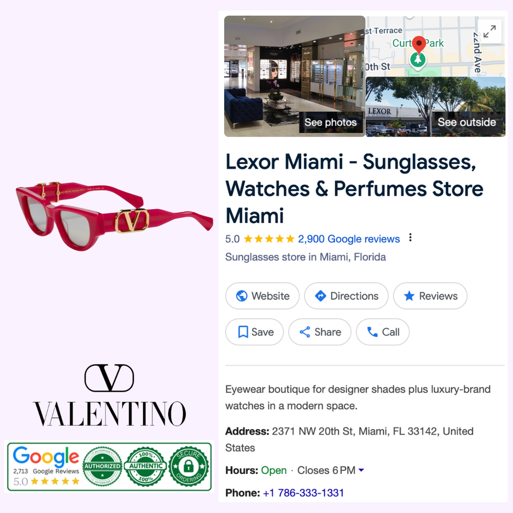 Valentino II VLS-103C-50 Woman Sunglasses – Lexor Miami