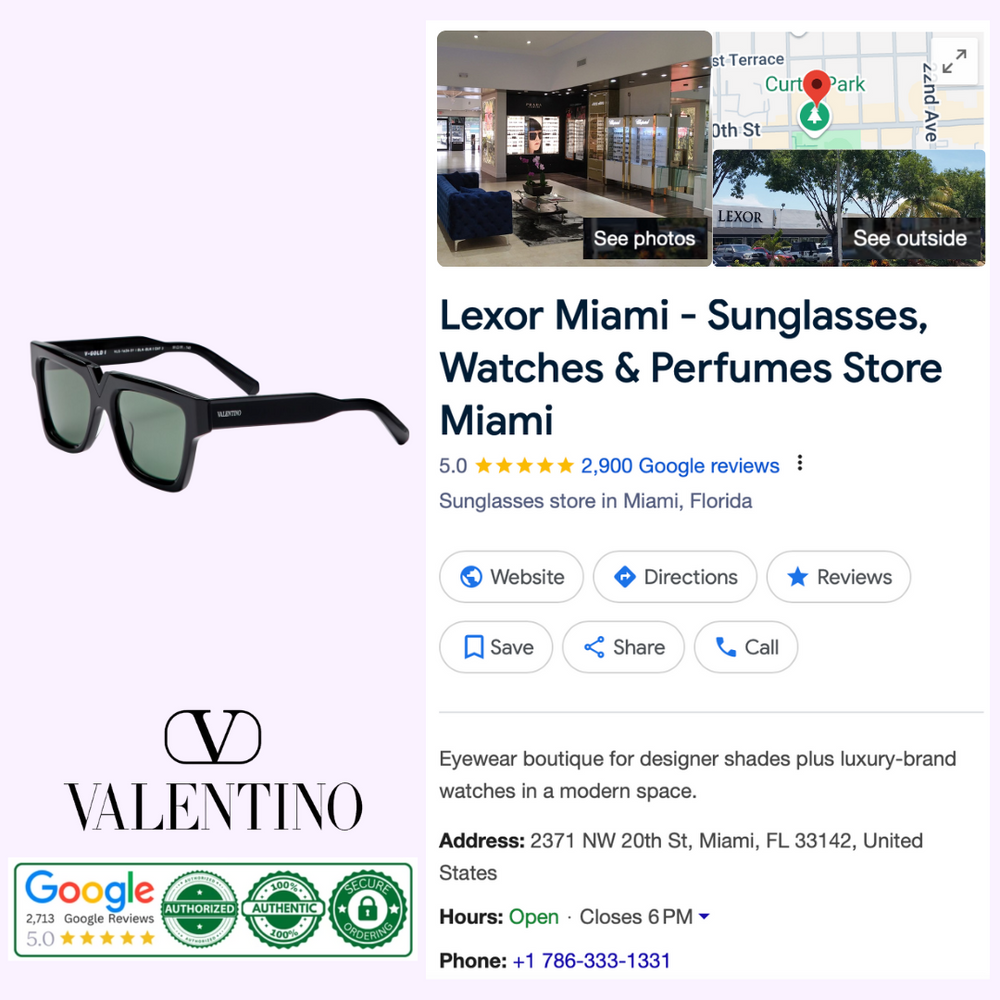 Valentino Sunglasses V - GOLD - I VLS-162A-51 Unisex – Lexor Miami