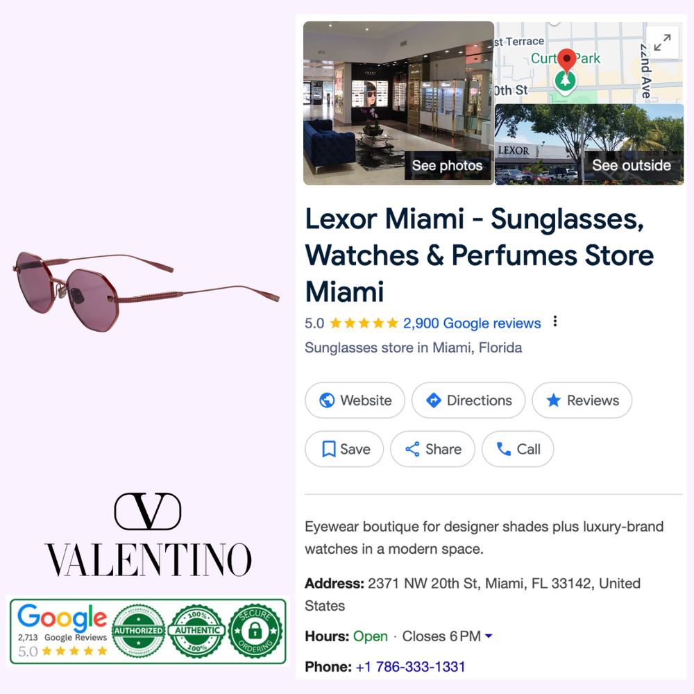 Valentino Sunglasses V - STUD VLS-122B-52 – Lexor Miami