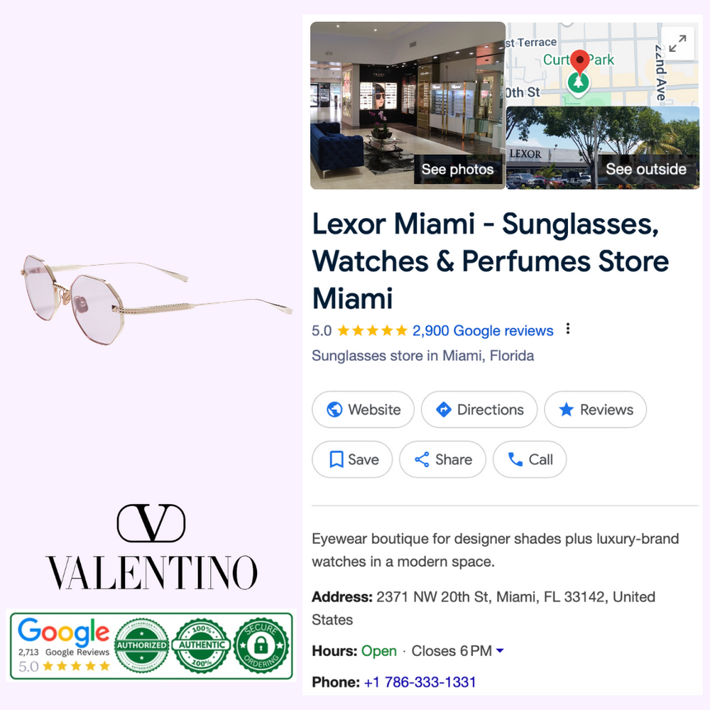 Valentino Sunglasses V - STUD VLX-122A-52 – Lexor Miami