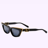 Angle View Valentino  VLS-113A-55 V - GOLDCUT-I Woman Sunglasses