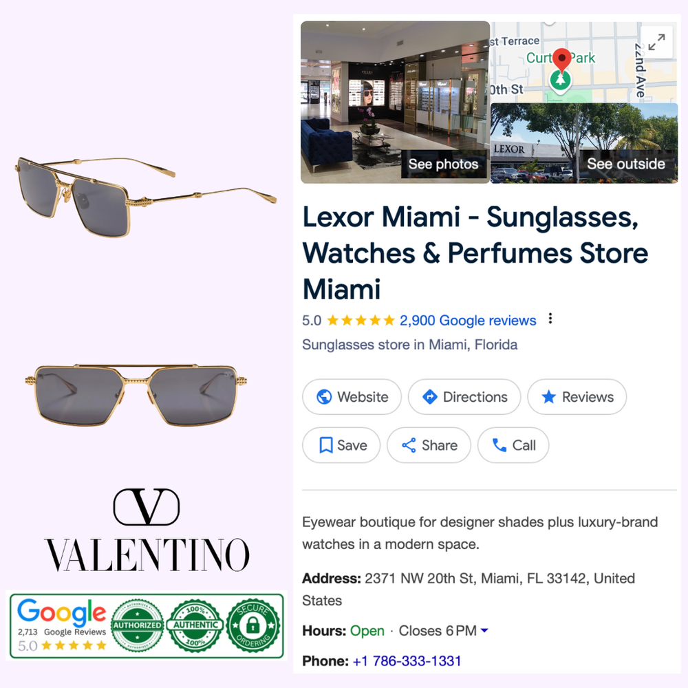 Valentino V SEI VLS 111 A-58 Women Sunglasses – Lexor Miami display picture 2