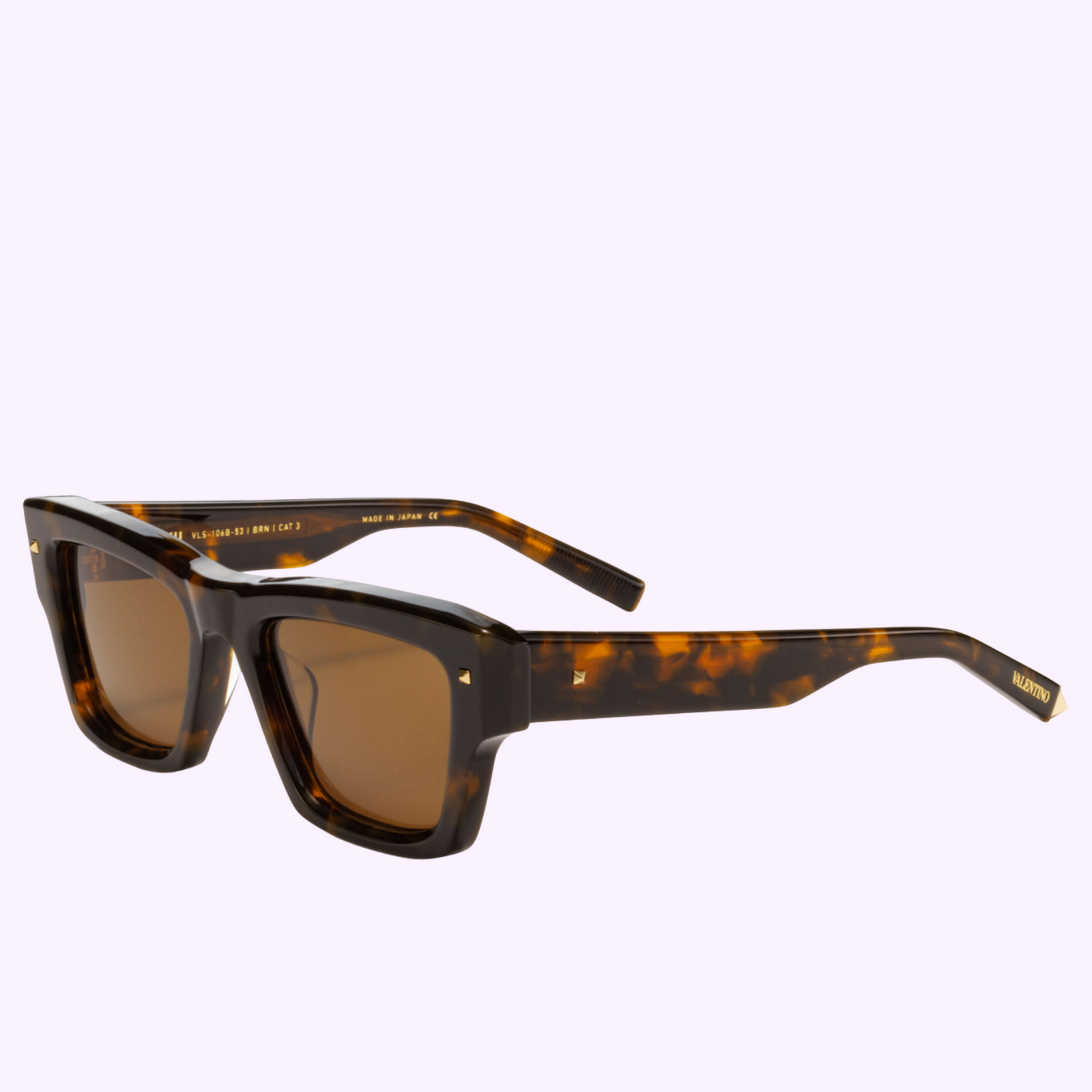 Valentino XXII VLS-106B-53 Brown Tortoise Women's Sunglasses