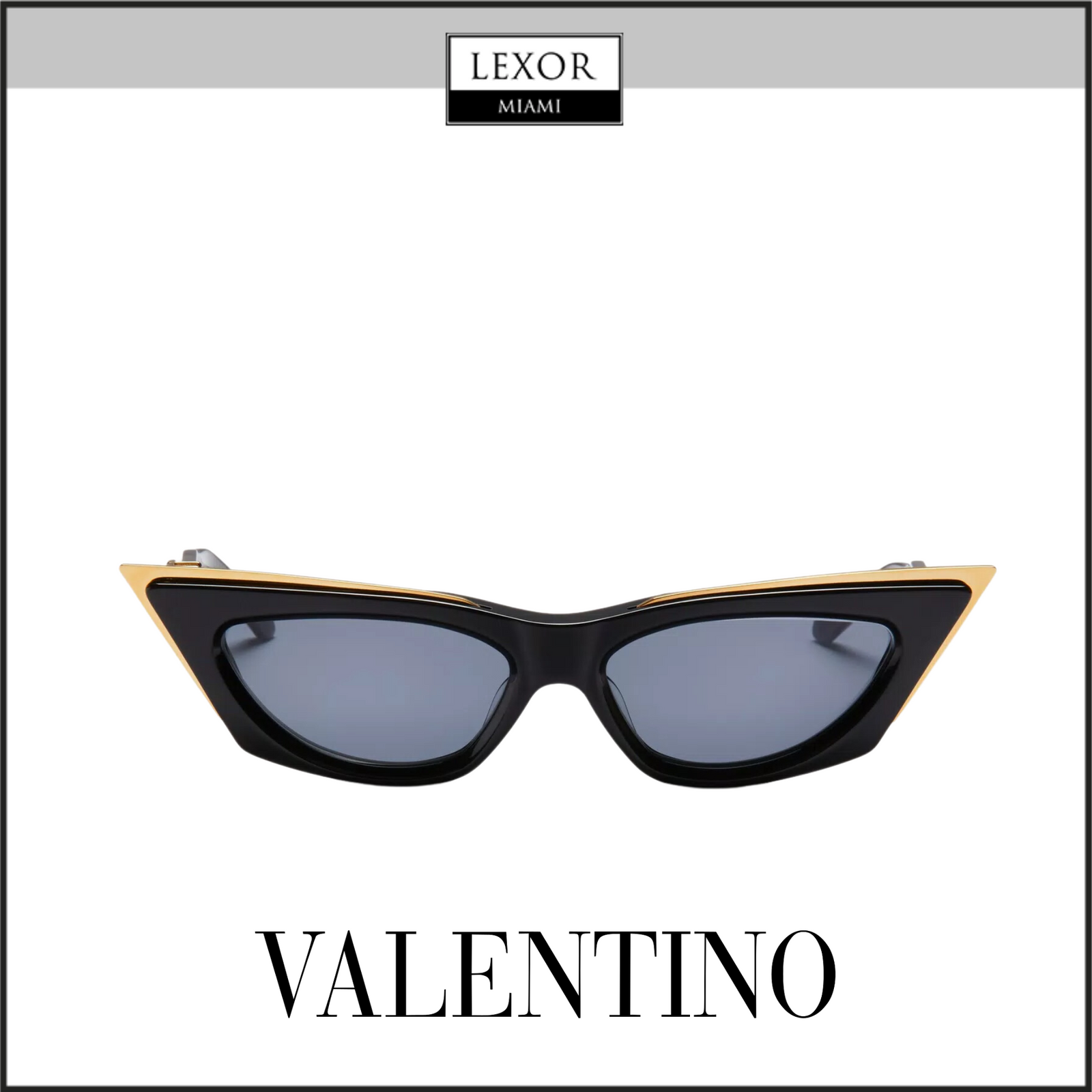 サングラス VALENTINO Woman Sunglasses Gold V-STUDVLS-122C GLD Valentino V - STUD women Gold Geometric Sunglasses