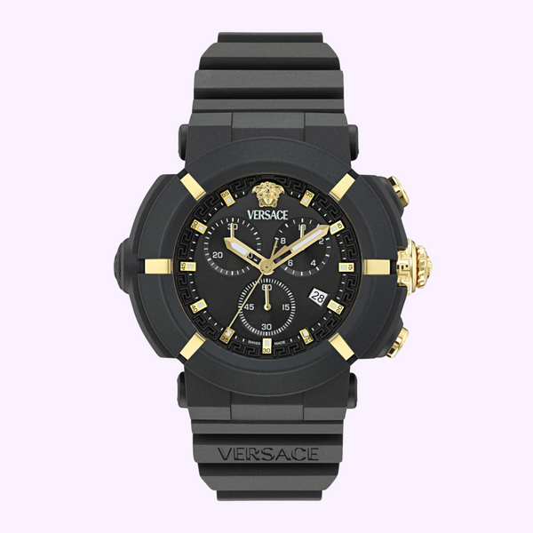 Versace Real Active Chrono Silicone Watch VE0L00125 upc 198218470439