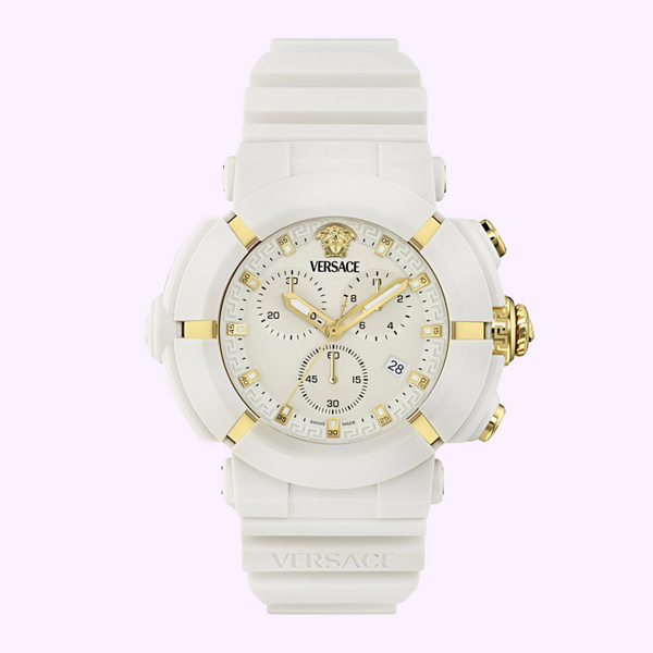 Versace Real Active Chrono Silicone Watch VE0L00225 upc 198218470446