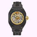 Versace VE7L00123 V-Legend Skeleton Preto Strap Relógio Automático Relógios