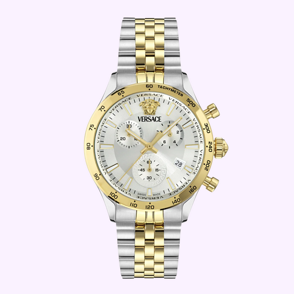 Versace VECFA0324 Hellenyium Chrono Petite Bracelet Watch upc 198218162358