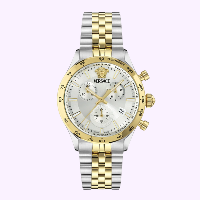 Versace VECFA0324 Hellenyium Chrono Petite Bracelet Watch upc 198218162358