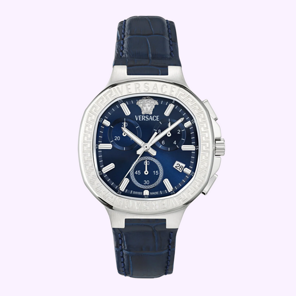 Versace VEVCA0124 V-Chrono Square Leather Watch upc 198218260801