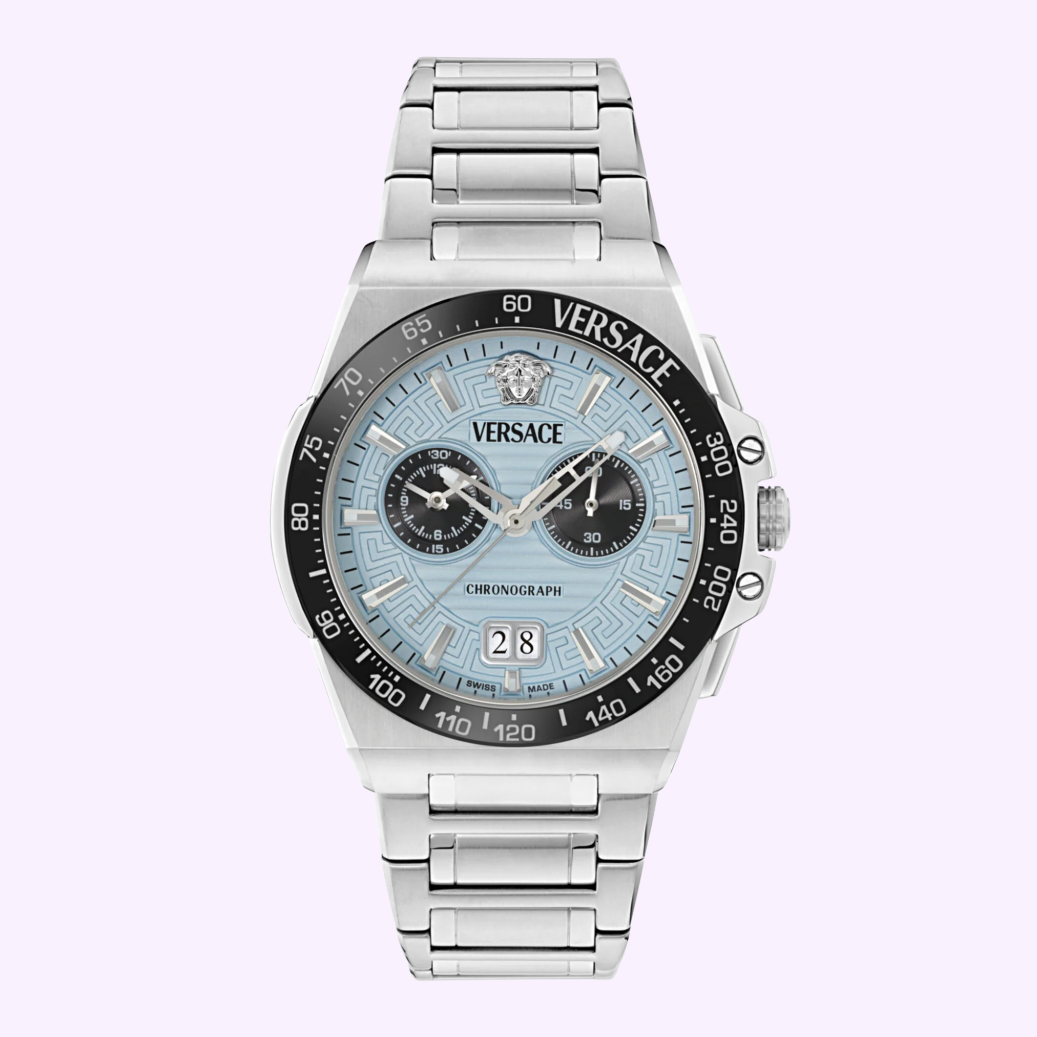 Front View Versace Watches Greca Reaction Chronograph VE5N00226