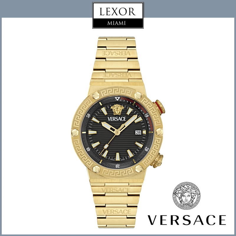 Qoo greco Versace Watches VE8G00624 Greca Logo Diver Bracelet Watch
