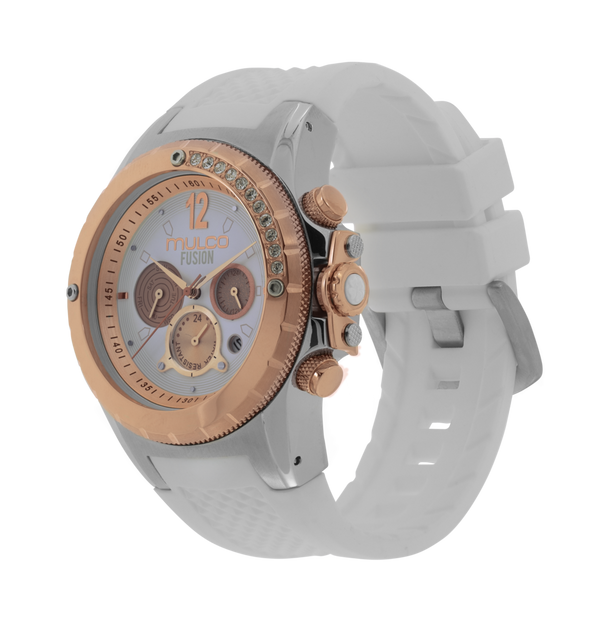 Mulco MW3-19495-013 Blue Marine Fusion White Silicone Strap Women Watches