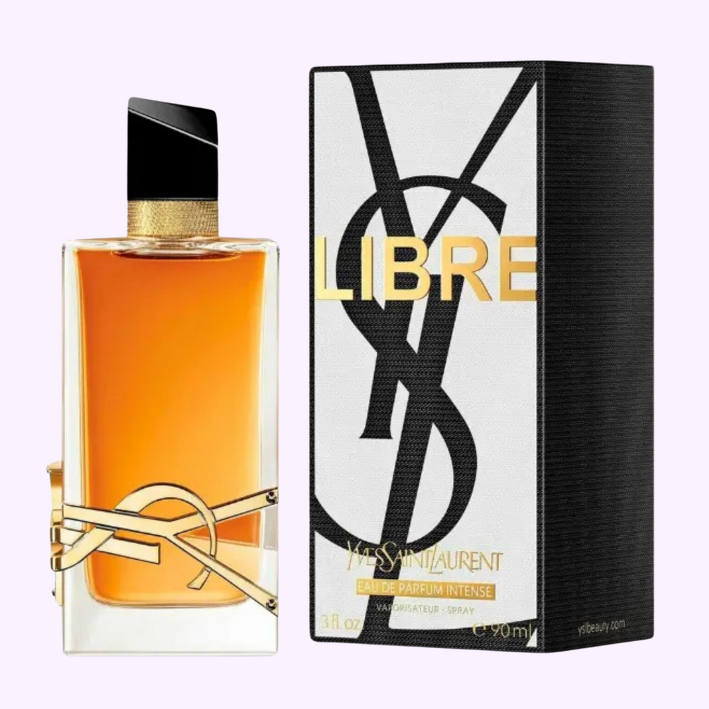 YSL Libre Intense perfume box with gold and black accents