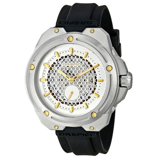Orefici ORM5S4701 Special Editions Silver Dial Black Rubber Strap Men Watches Lexor Miami