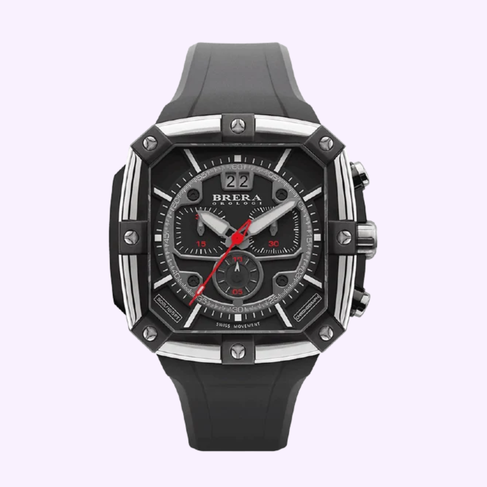 s*a様 ＢＲＥＲＡ ブレラオロロジ　スクエア　腕時計 Brera BRSS2C4601 Supersportivo Square Chronograph – Lexor Miami