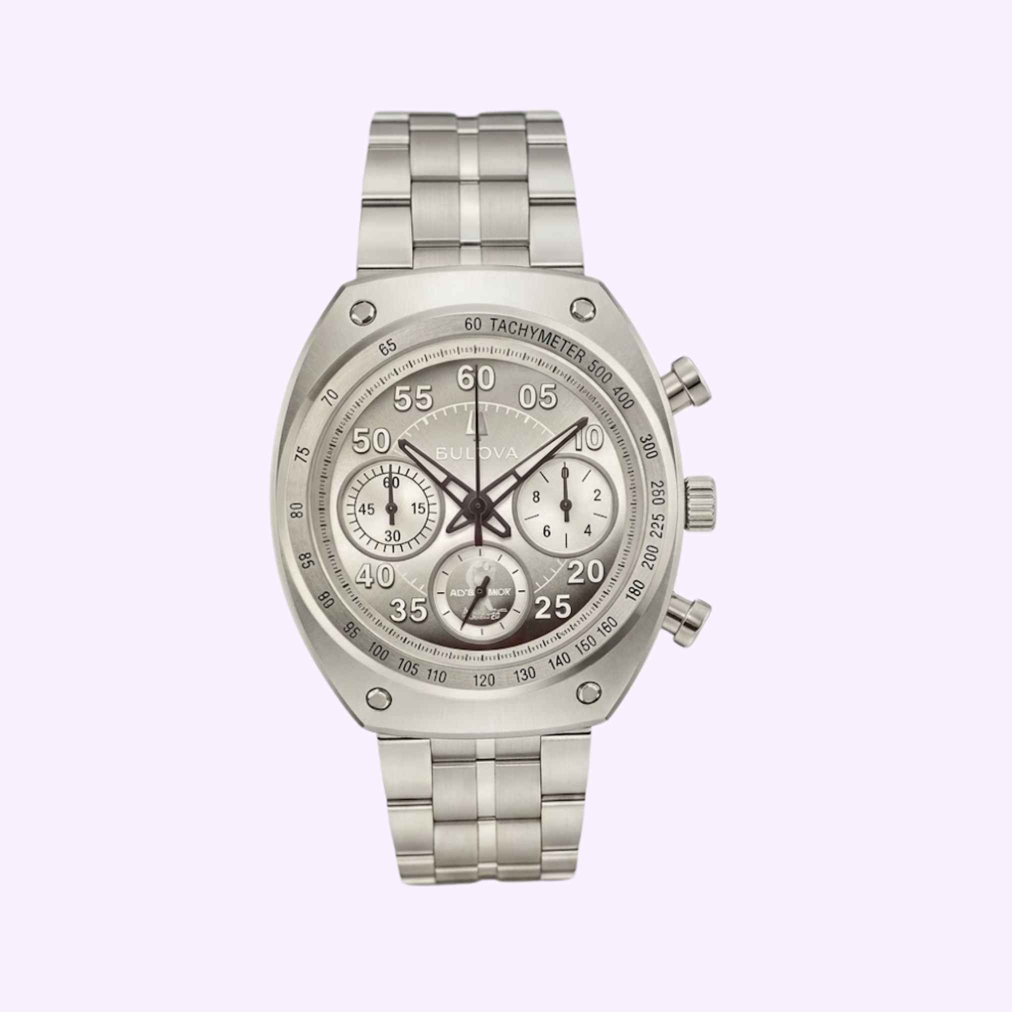 Bulova Shelby Daytona Coupe limited edition watch with brown leather strap, collectible box, and die-cast car — Lexor Miami authorized dealer
