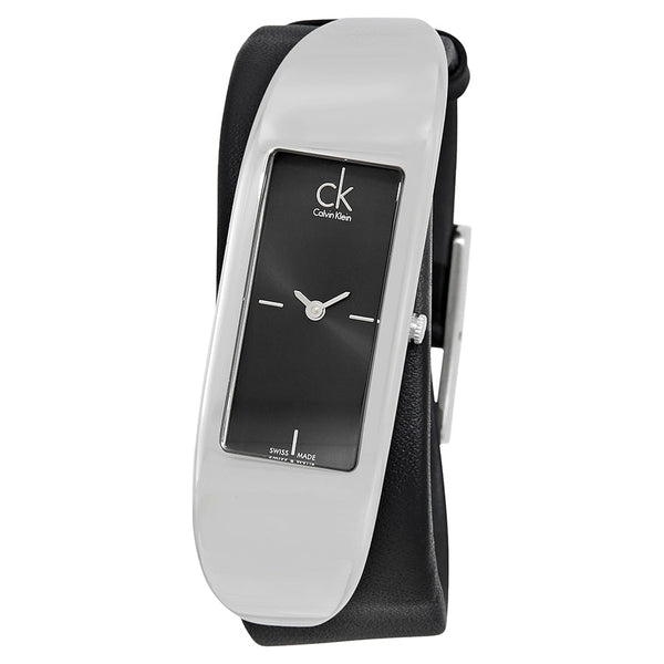 Calvin Klein K3C231C1 Embody Leather Strap Women Watches Lexor Miami