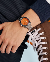 Caravelle by Bulova 43B177 stainless steel bracelet with push-button fold-over clasp