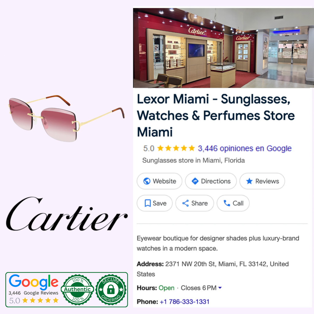 Cartier CT0007RS unisex sunglasses with grey lenses close-up