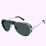 Cartier CT0296S-004 61 luxury sunglasses front view with premium metal navigator frame.