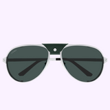 Authentic Cartier CT0296S-004 sunglasses side profile showcasing signature luxury craftsmanship.
