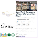 Cartier Optical Frames CT0581O-007 featuring rimless lenses, gold temples, and decorative hinge detail.