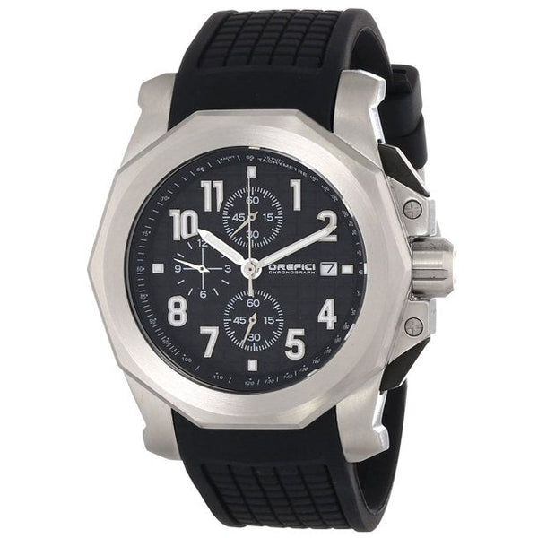 Orefici ORM6C4401 Galante Black Dial Black Rubber Strap Chrono Men Watches Lexor Miami