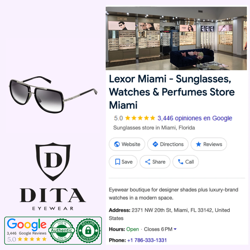 Dita DRX-2030-E-BLK-SLV-59-Z Mach One Unisex Sunglasses – Lexor Miami
