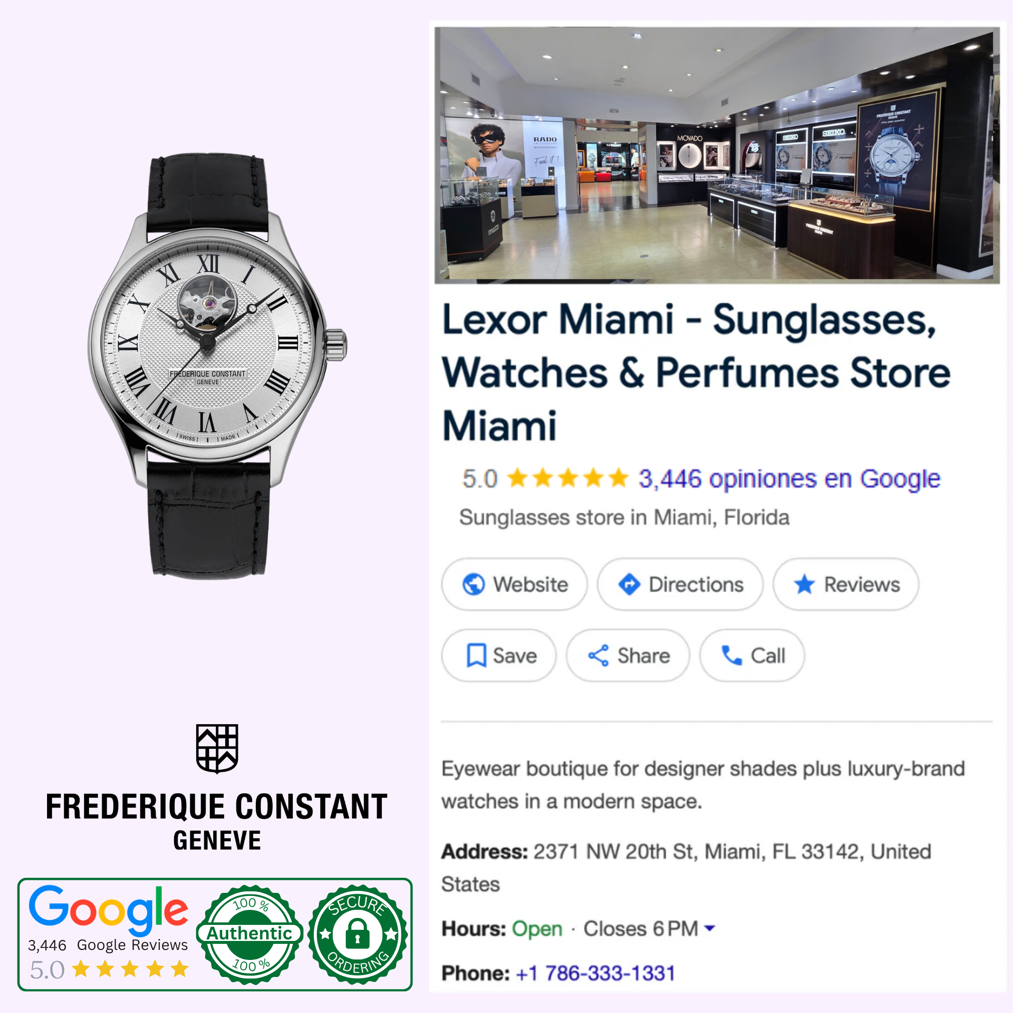 Frederique Constant Heart Beat Moonphase Date FC-310MC5B6, silver dial, open-heart aperture, moonphase
