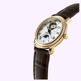 Frederique Constant FC-335MC4P5 luxury men's moonphase watch with black leather strap