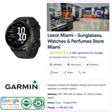 A black Garmin Watches Venu® 4 – 45 mm 010-03014-00 smartwatch displaying a digital clock face, date, step count, and heart rate icon for health and fitness tracking.