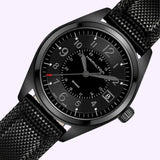Hamilton Khaki Field Quartz H68401735 black PVD 40mm watch front view
