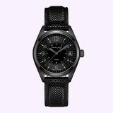 Hamilton Khaki Field Quartz H68401735 black PVD 40mm men's watch with luminous Arabic numerals and sapphire crystal
