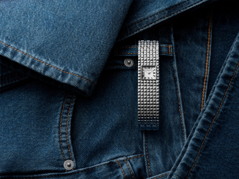 Frederique Constant Classics Manchette FC-200WR1MC6B worn on the wrist over denim