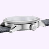 Luminox Volition America Flight Force Pilot Watch with 42mm case, screw-down crown, and durable gray textile strap.