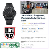 Discover the Luminox Watches Pacific Diver XS.3121.BO.1 (UPC: 7611382668004) at Lexor Miami, featuring Swiss Made quality and a sleek black design from Luminox Watches. Visit our modern store to experience standout models, and check the Lexor Miami listing for address, phone number, hours of operation, plus our glowing 5-star Google reviews. Look for the Authentic badge and official Luminox logo—guaranteeing genuine craftsmanship and reliable 200-meter water resistance.