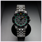 Luminox Pacific Diver Ripple 39mm front view showing luminous hour markers and CARBONOX bezel on white background